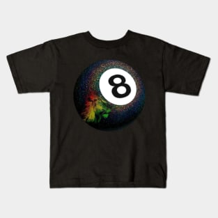 Rasta Lion Eight Ball Kids T-Shirt